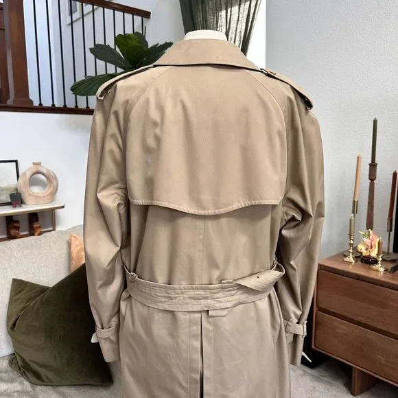 Vintage Burberry Prorsum Unisex Trench Coat With Wool Liner Size 44R US L-XL Tan - Picture 9 of 16